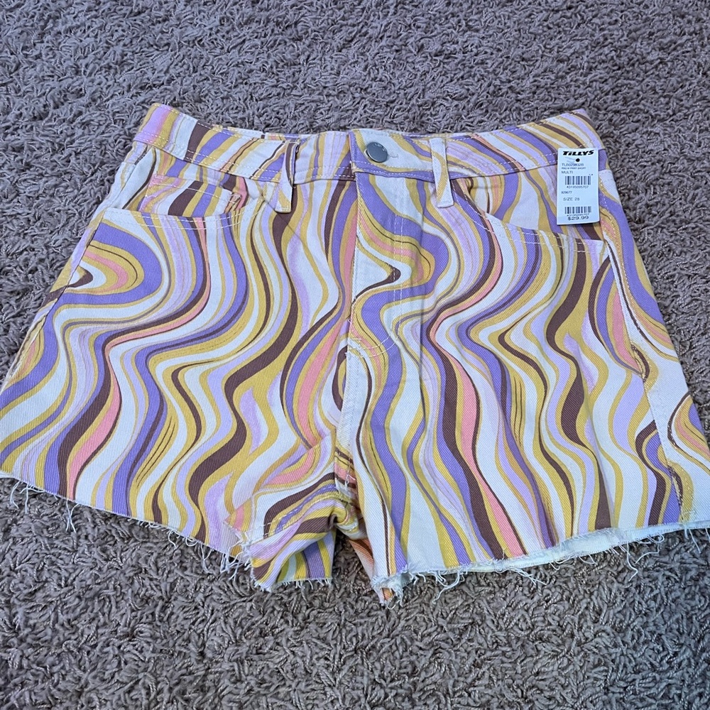 Tillys multicolor jean shorts